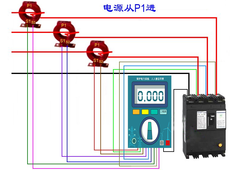 三相電表接線圖帶電流互感器